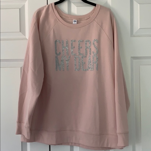 light pink crew neck sweatshirt